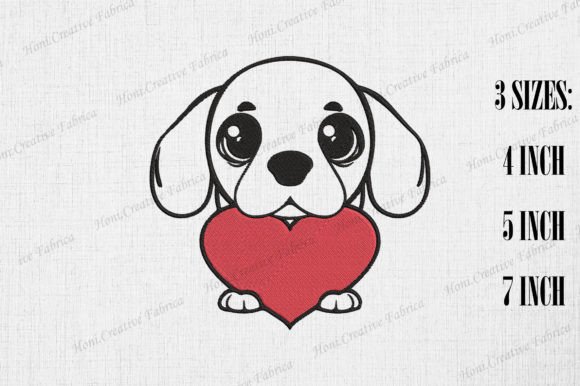 Review: Cute Beagle Peeking from Heart Valentine