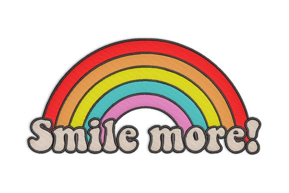 Reviewing Smile More Slogan with Cute Rainbow for Boutique Apparel